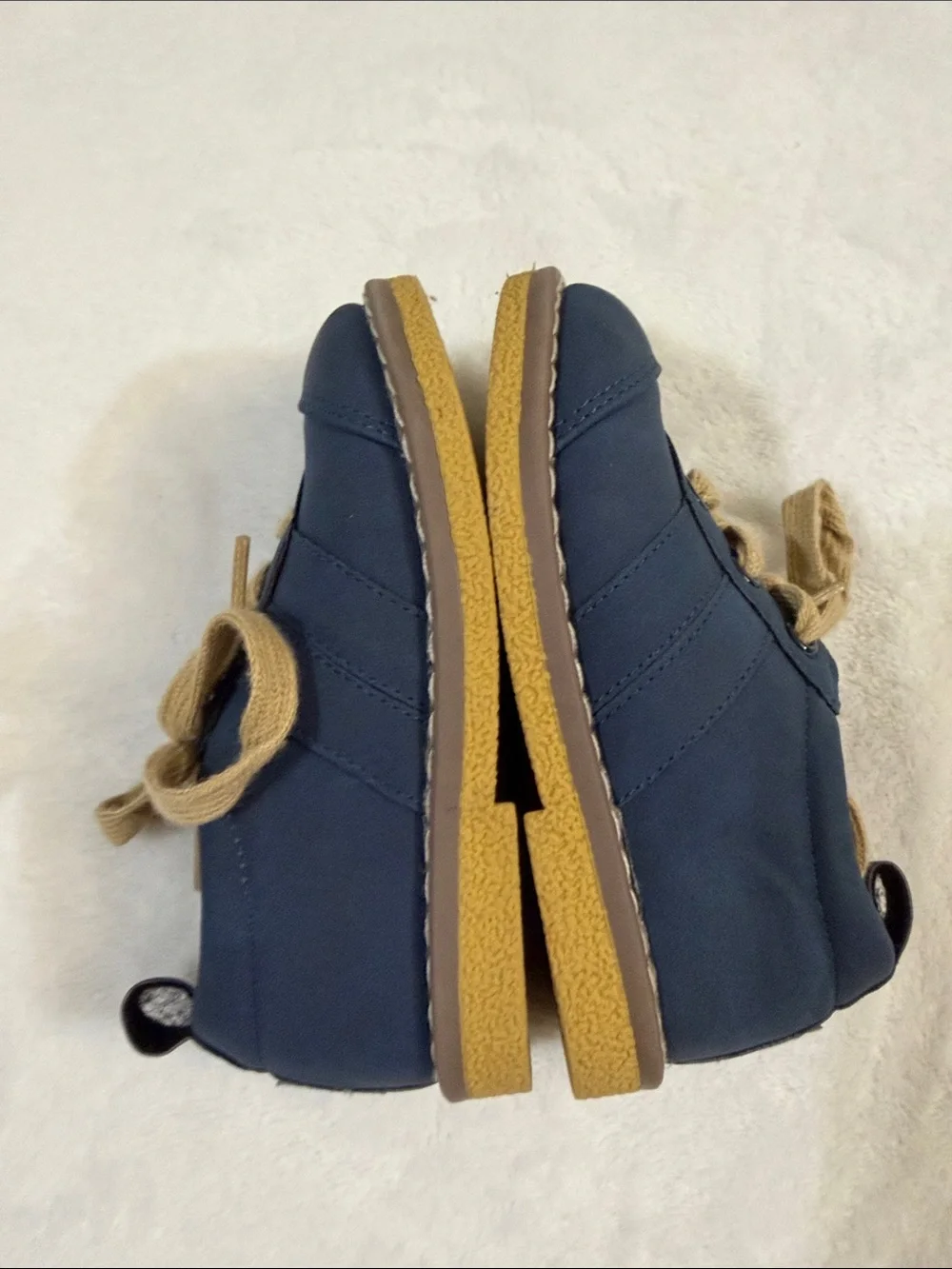 2 pair of boys oxford dress shoes navy blue and tan size 7